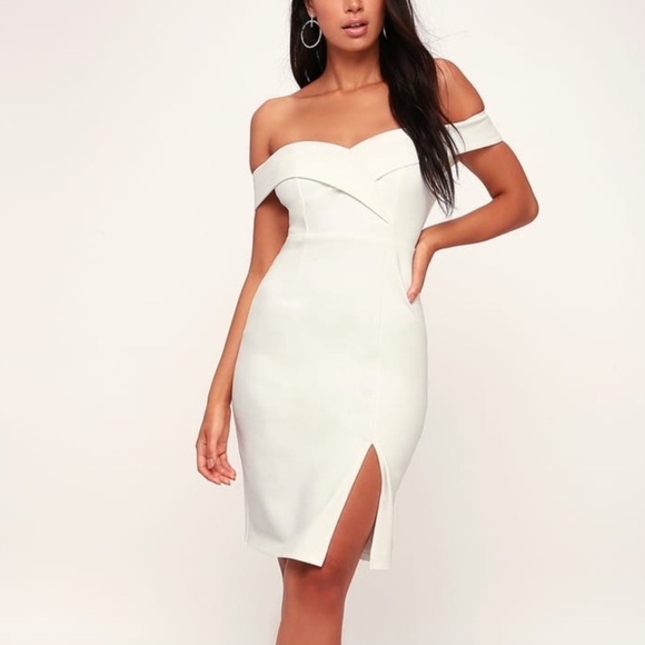 Lulus Black Classic Glam Black Off-the-Shoulder Women’s Bodycon Dress✨ - Picture 3 of 11